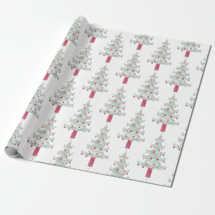 Simple Christmas Tree Pattern Wrapping Paper