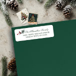 Simple Christmas Watercolor Botanical Pine Return Address Label<br><div class="desc">Modern Simple Elegant Christmas Watercolor Botanical Holiday Return Address Labels featuring a sprig of gentle modern greenery of pine and berries along with your custom details. Please contact us at cedarandstring@gmail.com if you need assistance with the design or matching products.</div>