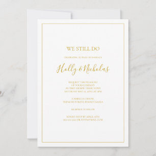 Simple Christmas   White We Still Do Vow Renewal Invitation