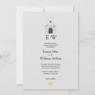 Simple Church Wedding Invitation