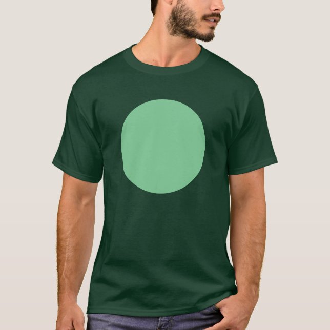 Simple Circle - Faded Green T-Shirt (Front)