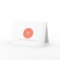 Simple Circle Monogram Coral Folded Note Cards
