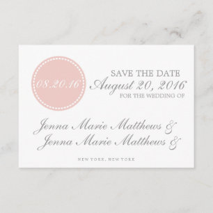 Simple Circle Save the Dates   WEDDINGS Date