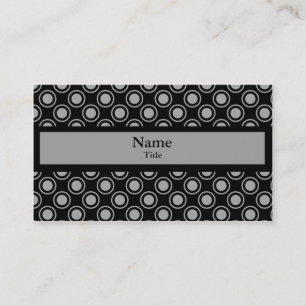 Simple Circles Business Card, Grey Card