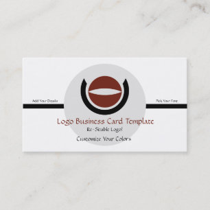Simple Circles & Crescent - Circle Logo Business Card
