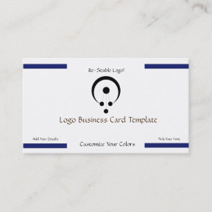 Simple Circles in Black Circle Logo Business Card