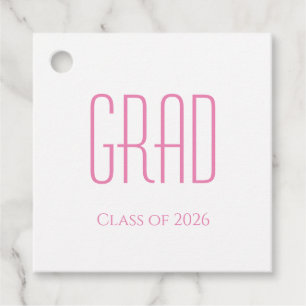Simple Class of 2026 Graduation Party  Favour Tags