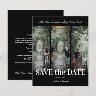 Simple Classic 3 Photos Collage Engaged Couple