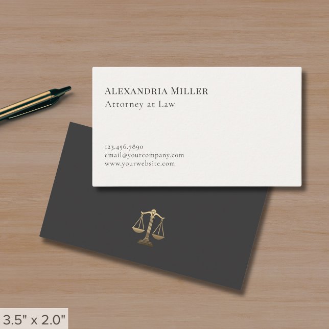 Simple Classic Attorney Business Card (Creator Uploaded)