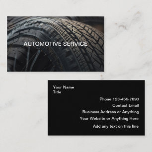 Simple Classic Automotive Service Business Card