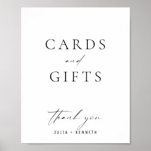 Simple Classic Black and White Cards and Gifts Poster