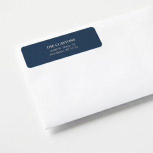Simple Classic Blue Return Address Labels