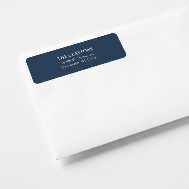 Simple Classic Blue Return Address Labels (Creator Uploaded)