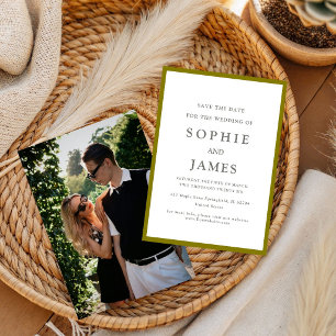 Simple classic chic colour save the date Wedding Invitation