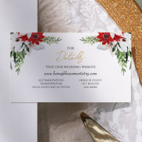 Simple Classic Chirstmas Wedding Website Details