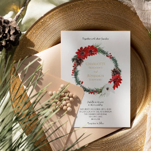 Simple Classic Christmas Formal Wedding Invitation
