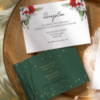 Simple Classic Christmas Wedding Reception