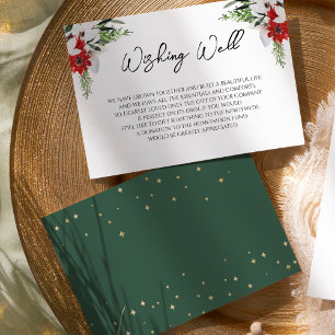 Simple Classic Christmas Wedding Wishing Well Enclosure Card