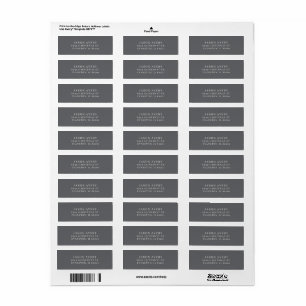 Simple Classic DarkGray Return Address Text Based Label