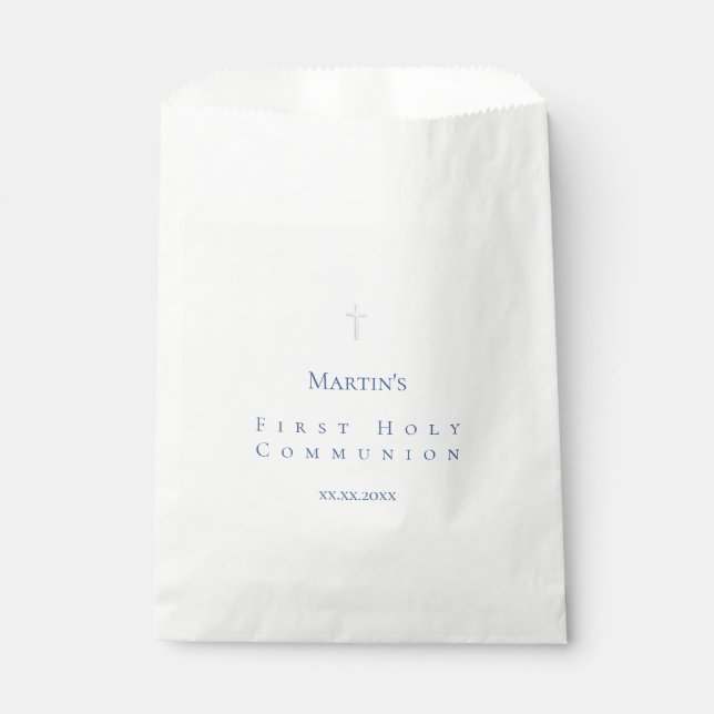 simple classic First Holy Communion   Favour Bag (Front)