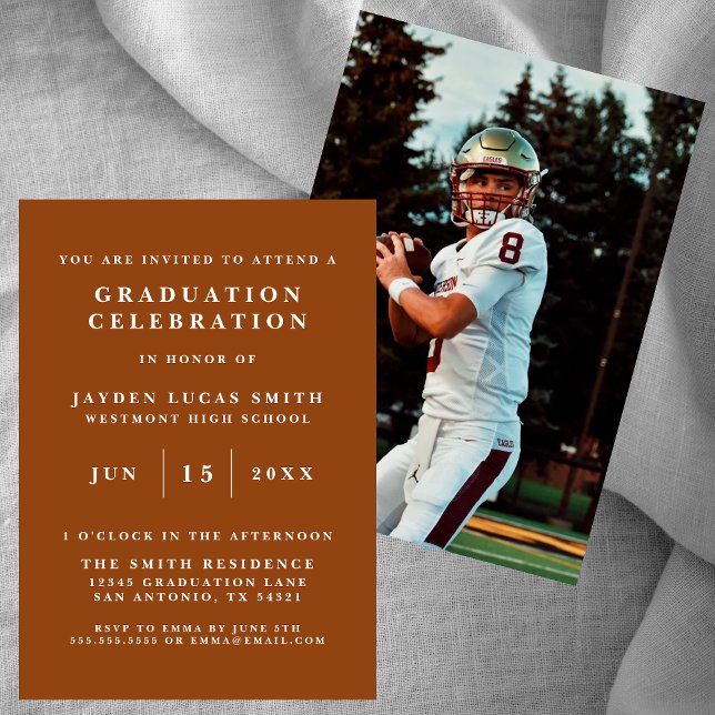SIMPLE CLASSIC FORMAL PHOTO GRADUATION INVITATION (Creator Uploaded)
