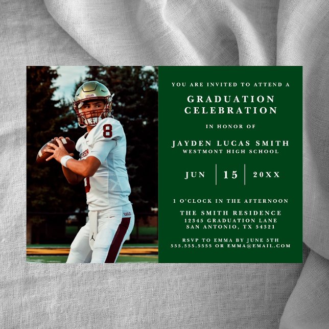 SIMPLE CLASSIC FORMAL PHOTO GRADUATION INVITATION (Creator Uploaded)