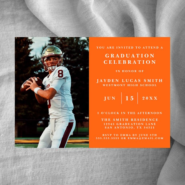 SIMPLE CLASSIC FORMAL PHOTO GRADUATION INVITATION (Creator Uploaded)