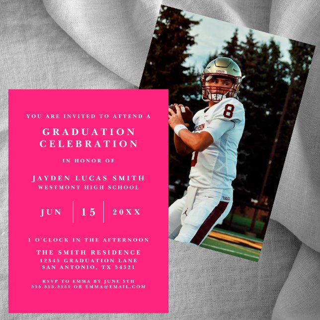 SIMPLE CLASSIC FORMAL PHOTO GRADUATION INVITATION (Creator Uploaded)