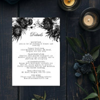 Simple Classic Gothic White Wedding Details