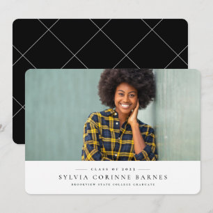 Simple classic horizontal graduation announcement