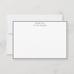 Simple Classic Living the Dream Custom Name Thank You Card