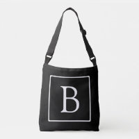 Simple Classic Monogram | Black w/ White Text