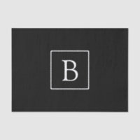 Simple Classic Monogram | Black w/ White Text