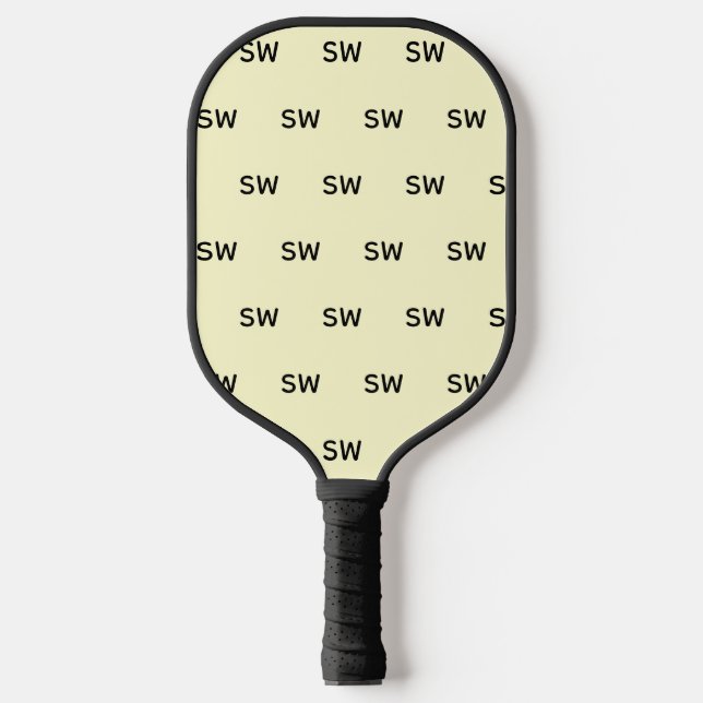 Simple Classic Monogram Design Pickleball Paddle (Front)