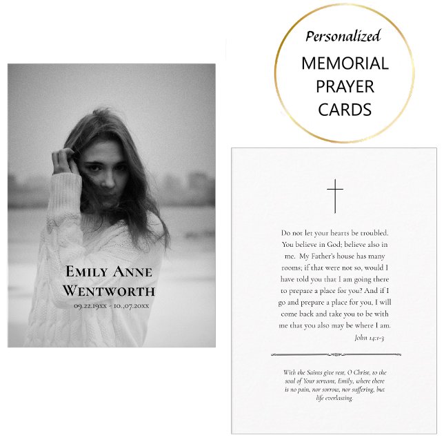 Simple, Classic Orthodox Funeral Prayer Card       (Creator Uploaded)