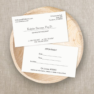 Simple Classic Professional Appointment Card
