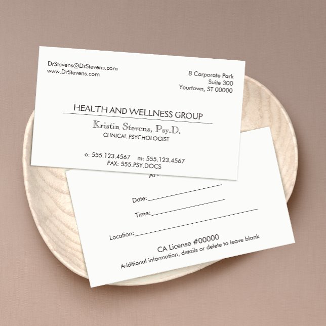 Simple Classic Professional Appointment Card (Creator Uploaded)