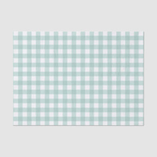 Simple Classic Sage Green Gingham Check Pattern Tissue Paper