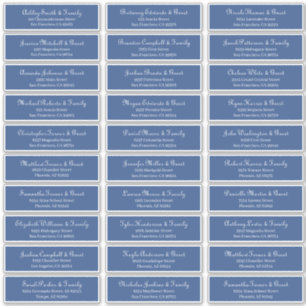 Simple Classic Script Wedding Guest Names Address