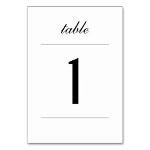 Simple Classic Table Card