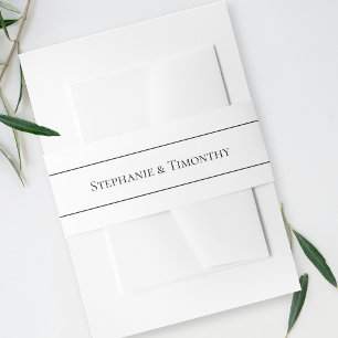Simple Classic Wedding Invitation Belly Band