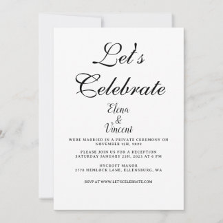 Simple CLASSIC wedding invitation card