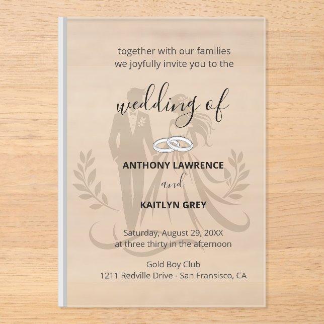 Simple Classic Wedding Invitation – Customizable (Front)