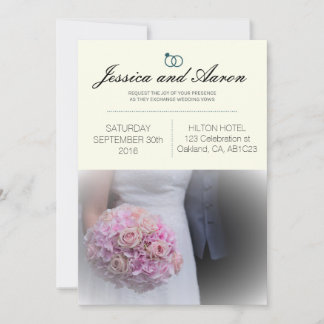 Simple Classic Wedding Invitation Ivory Background