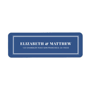 Simple Classic Wedding Return Address Label