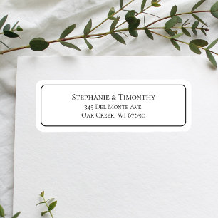 Simple Classic Wedding Return Address Label