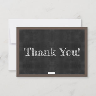 Simple Classroom Chalkboard Thank You Teacher Card