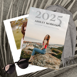 Simple Classy 2024 Two Photo Graduation Invitation