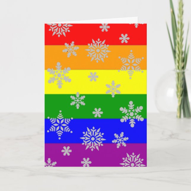 Simple Classy and Elegant Gay Christmas Card (Front)
