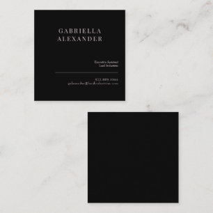 Simple Classy Black & Pink Square Business Card
